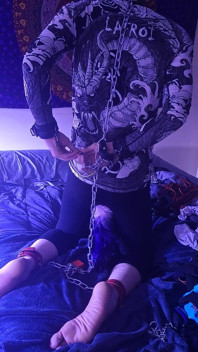 Self Bondage and Tail Feet and Chains