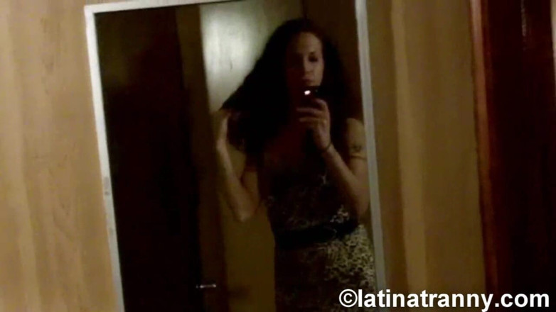 Nikki Montero: Nikki Montero, dresses and dildo up her ass and pissing...