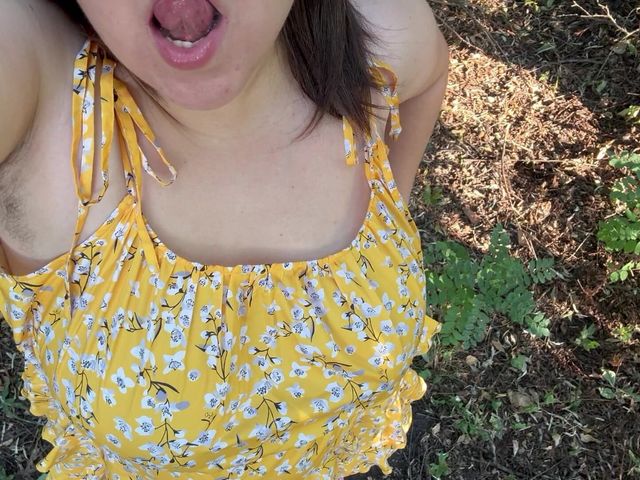 Slutty MILF Showing Her Hairy Pussy Outdoor and Masturbate to Orgasm - Milky Mari (Milky Mari Exclusive)