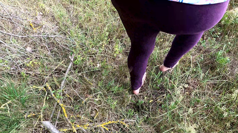 Bouncy Tits Action: Complete Naked in the Woods - Beating Her Vagina and Tits