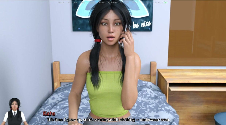 XXX Games Bunk: Bad hero - gameplay - gioco di ruolo - teenager prova la biancheria...