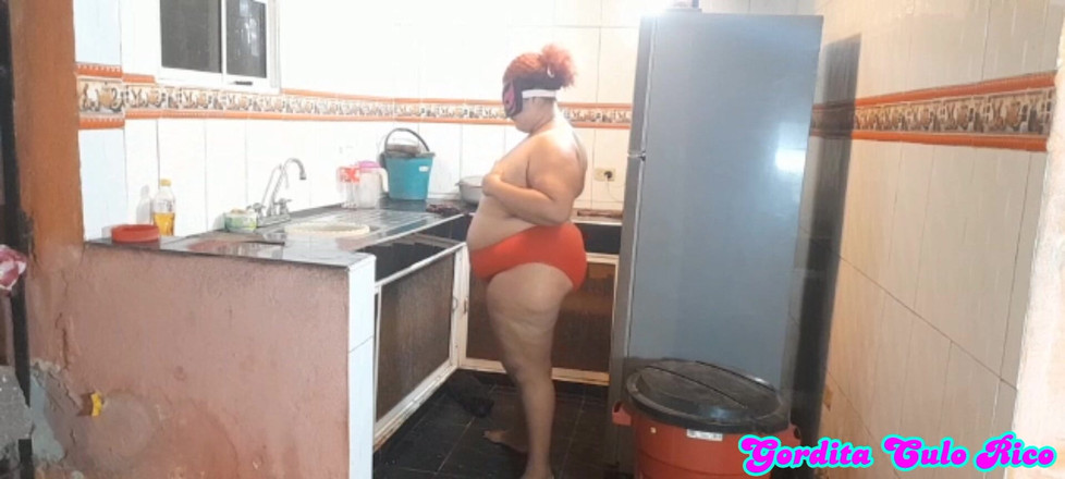 Gordita Culo Rico: Na mojego pulchnego sąsiada w kuchni