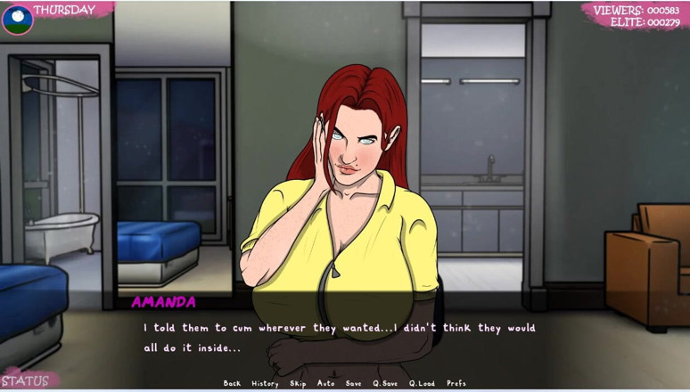 XXX Games Bunk: Lust Town - Gameplay - Roleplay - Camshow 2 - Úplně se odhalila