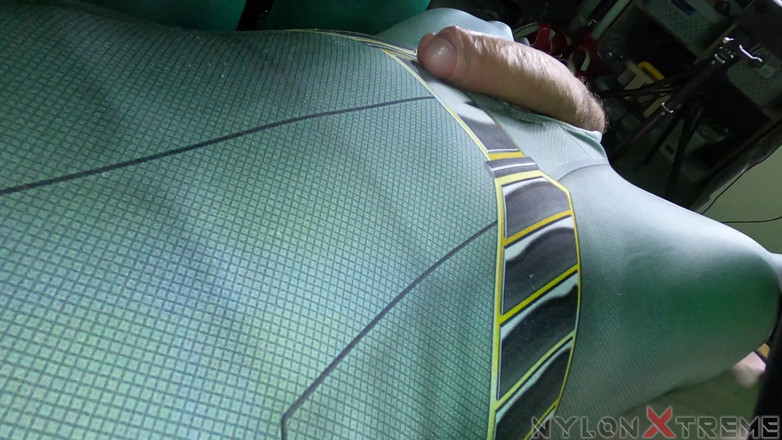 Nylon Xtreme: POV Nora Fox Full Green Leotard and Nylon