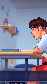 Summertime saga: stepbro watching his stepsis fucking herself in a porn movie ep 83