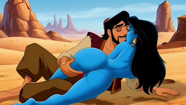 Octopussy Lovers Club: Genie Girl Jerk off Dick to Adaddin. Fairy Tale Story