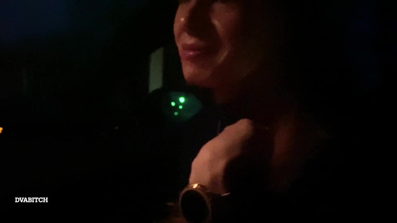 Dvabitch: Late night car closeup blowjob