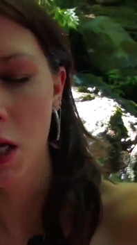 Mia Moore has anal sex on the beach in a double penetration