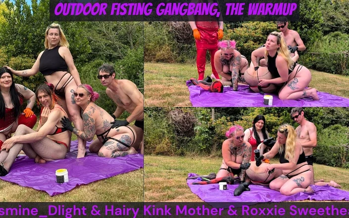 Jasmine Dlight - UK's most extreme anal porn star: Jasmine_dlight &amp; 剛毛変態マザー &amp; ロクシー恋人 - 屋外フィスト、輪姦 - ウォームアップ