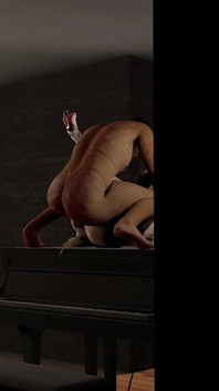 3D, une salope asiatique sexy nue son énorme cul se fait baiser