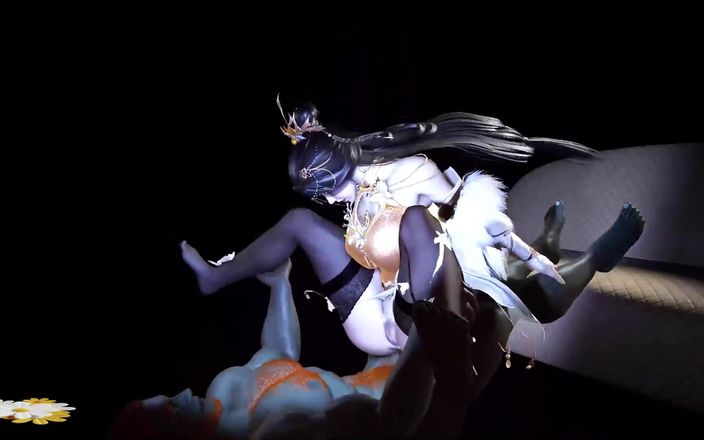 X Hentai: Принцеса з великими цицьками трахає своє тіло - 3d анімація 276