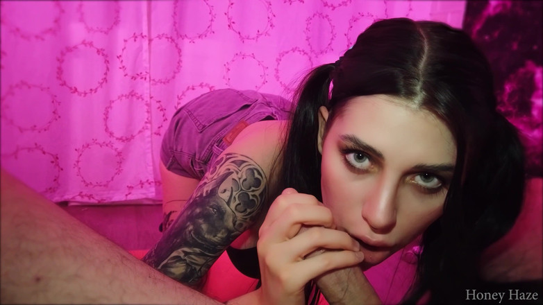 Honey Haze: 18år tonåring hemlagad avsugning. Älskling Haze