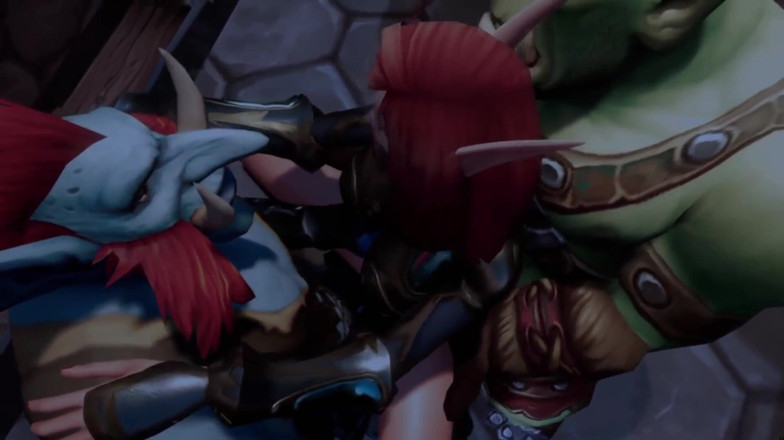 Wraith ward: Elf bir ork ve bir troll tarafından çifte sikiliyor
