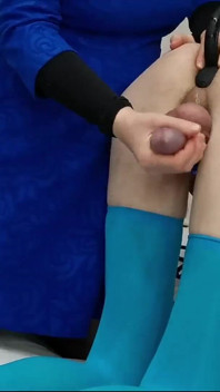 Prostate Milking, an Obedient Slave Cums When His Mistress Allows It