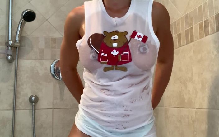 Miss Lexa: Біла футболка і масло , розриваючи її