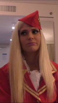 Air Hostess Candee Licious Huge Black Cum Swallow