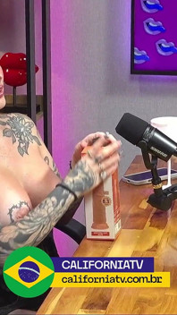 Hottest Podcast Ever: Brunette and Blonde Take off the Guest's Lingerie and the Wild Orgy Begins