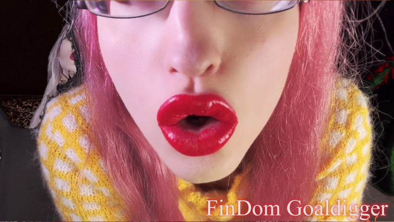 FinDom Goaldigger: Oranžová transformace velkých rtů