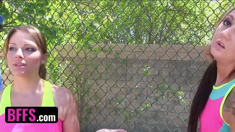 BFFS: BFFS - Horny Tennis Coach Lifts His Students' Mini Skirts And...