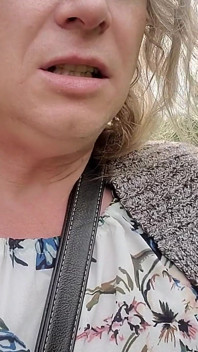 Outside Walking with a Vibrating Wand in My Ass