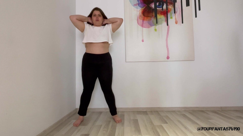 Your fantasy studio: 다른 레깅스를 입은 후장 스쿼트