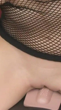 Roxie ใส่กางเกงตาข่ายกับดิลโด้สั่นในหี