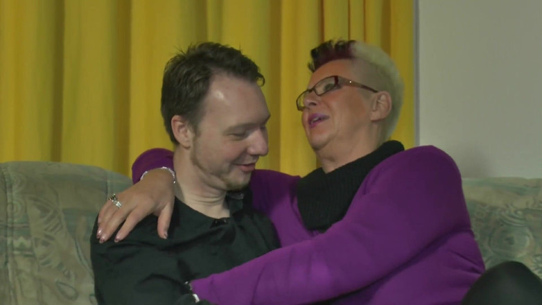 Mature Climax - 100% Mature Videos: BBW granny with colored hair gets fucked passionately
