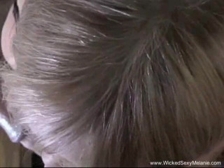 Wicked Sexy Melanie: Sexy blonde milf is orally pleasing dude's hard dong