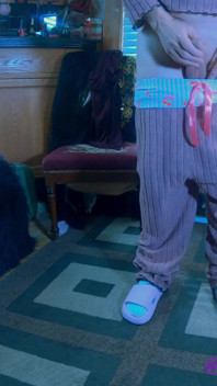 Daphne in Cute Pjs and Undies Close up Cumshot at Your Face