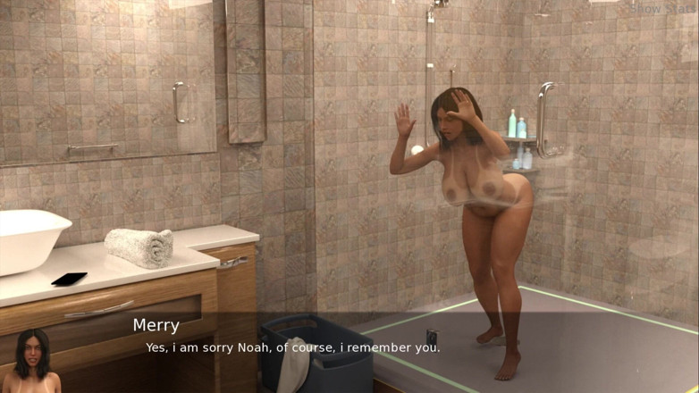 Porny Games: Project hot wife - Naked wife blocked on the shower 12