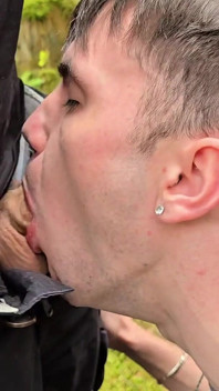 I Throat-fucked My Gay Slut and Railed Him Bareback in the Woods Till My Cock Shot a Cum Load.