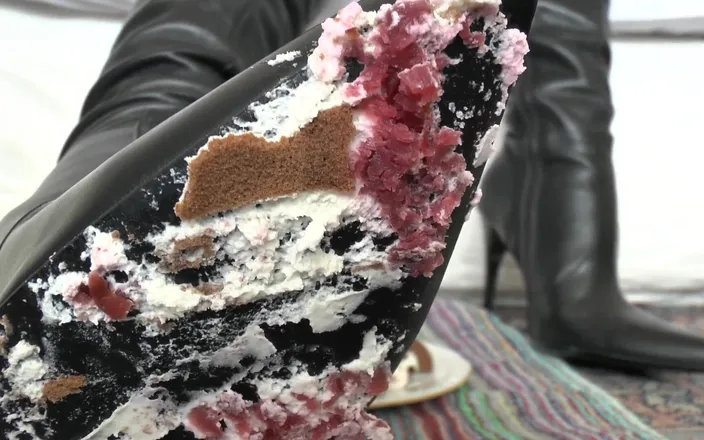 Lady Victoria Valente: Smoking Mistress and Delicious Dessert From Boot Soles, POV Clip,...
