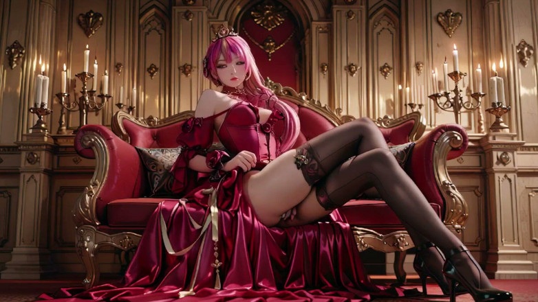 Seraphina Vale: Crimson Throne: Pertabalan malas permaisuri berambut merah jambu