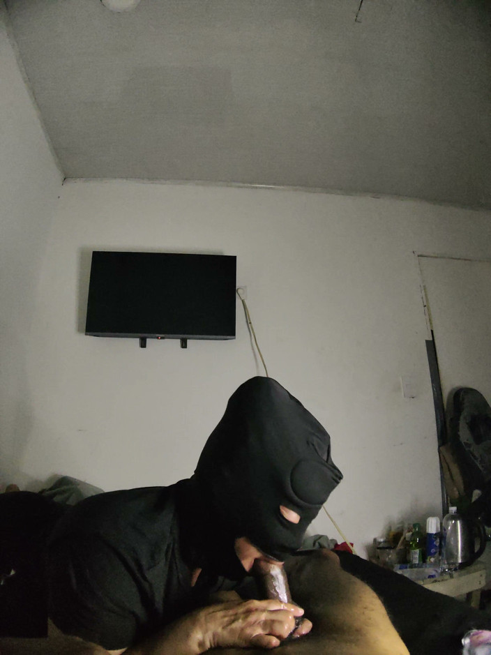 Cum-lobian dickdrainers: Throat Champ Black Mask