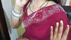 xshika: Sexy indická bhabhi red sari