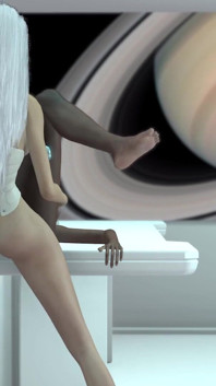 Sci-fi story. 3d hot shemale dick-girl fucks young black girl in the space station