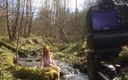 My Boobs: За кадром від зйомки рудої Алексіс Фей з величезними цицьками в маленькій річці