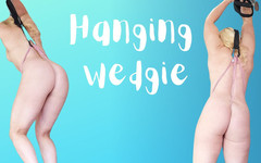 Michellexm: Funny Thong Hanging Wedgie