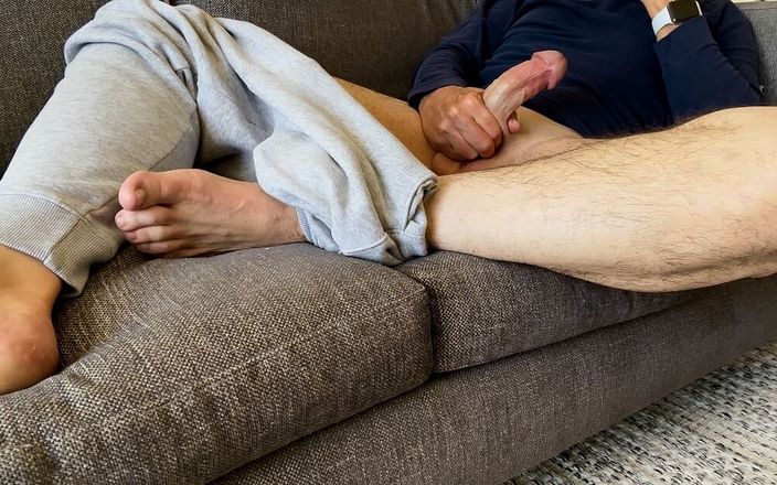 Barefoot Blake: Masturbating in the Living Room on My Couch