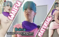 Bulma asking for a DP and face cum !