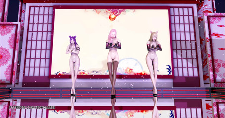 3D-Hentai Games: Tougen Renka - Naked dance Ahri Kaisa Seraphine hot erotic dance
