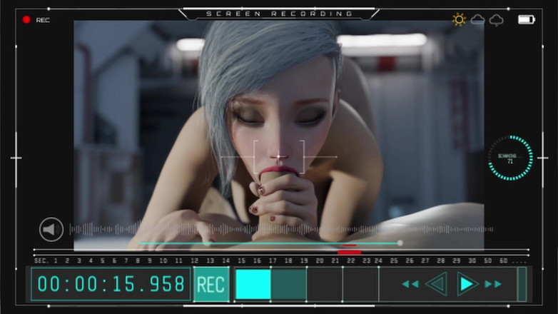 SciFi-X: Nexus 3 Orbit Meta. 3D-Raumstation-Sexanimation mit sexy Blondine