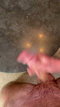 John North Bursts His Huge Load Over His Coffee Table
