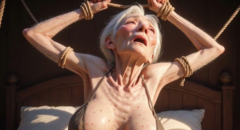 YOUR BEST FANTASY: Old Granny Rope Bondage - Tight Pussy Needs to Be Filled