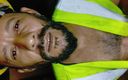Hairy stink male: Napalony pracownik w nocy