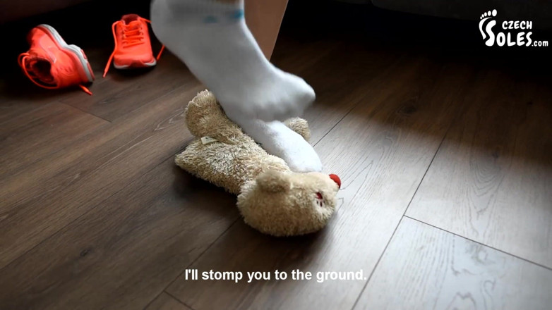 Czech Soles - foot fetish content: Daniela's stomping tedy bear rampage!