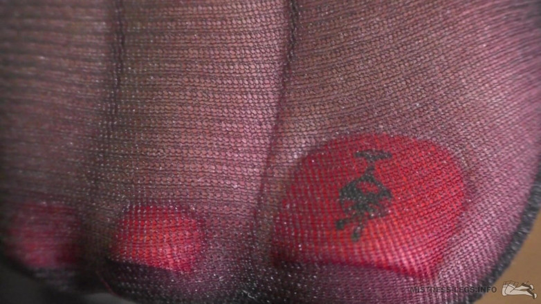 Mistress Legs: Just nylon toes and soles closeups