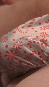 Peppermint Candy Thong Play Jerk & Cum
