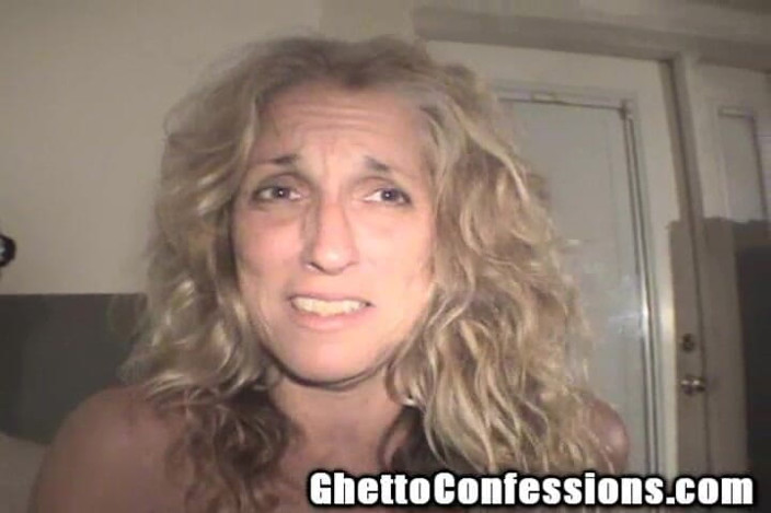 Ghetto Confessions: Teef blonde tegar pelacur kuning mengongkeknya dengan lebih keras, ho!