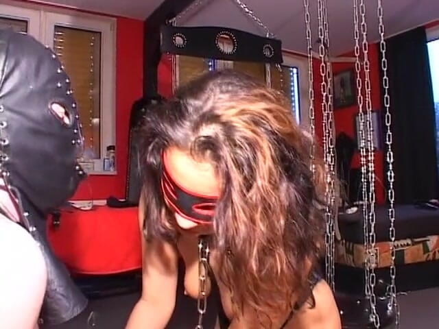 Thank you mistress: Mistress in punishing her slaves
